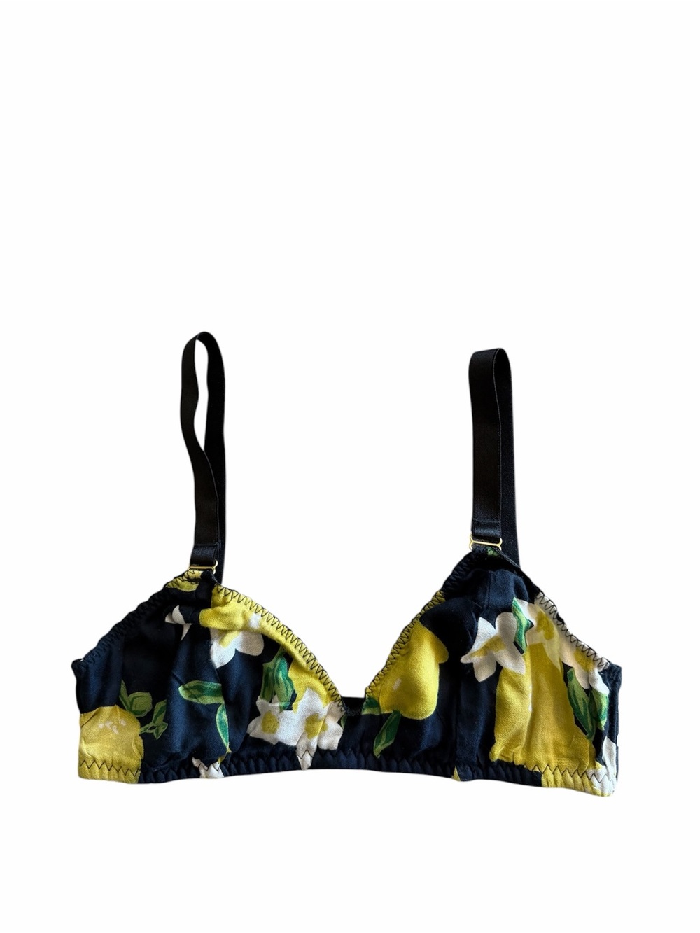 Underprotection Ethics & Aesthetics Bralette Bra Wireless Size Small Blue/Floral